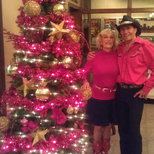 Wild Bill & Carole at Christmas time.