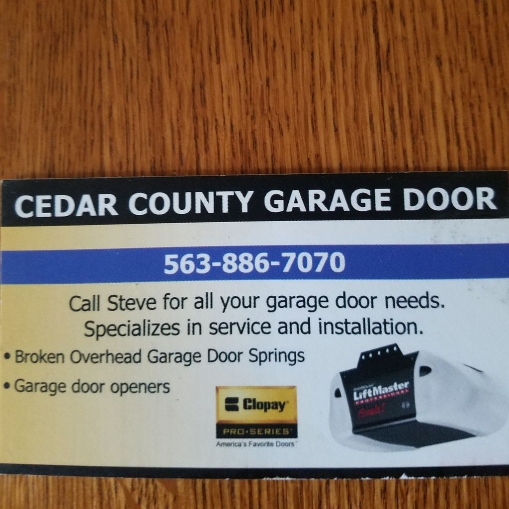 cedar county garage doors
