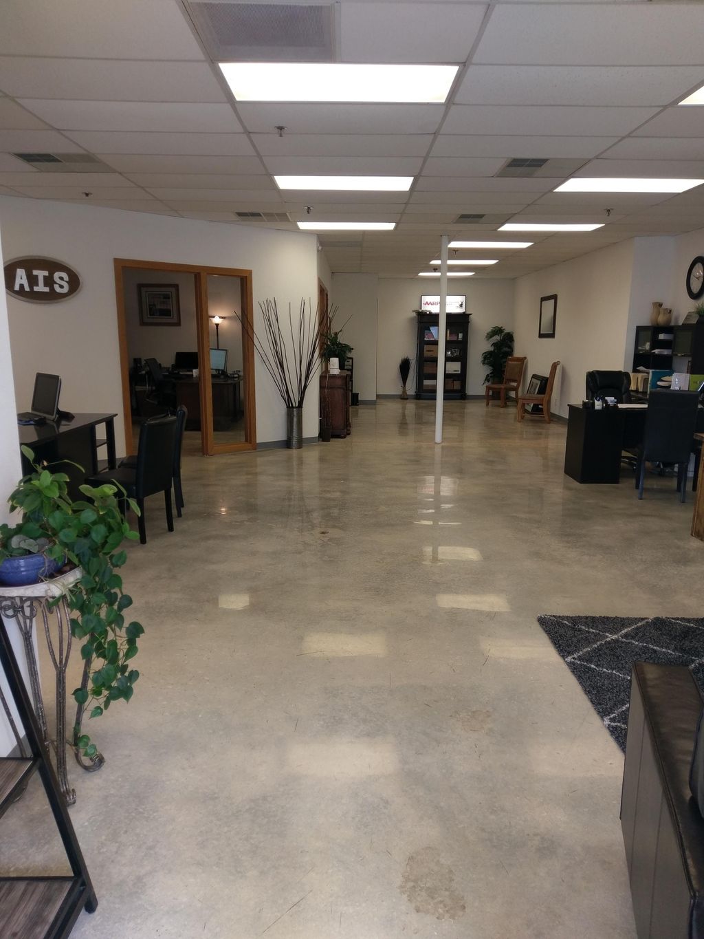 Inside our office.
