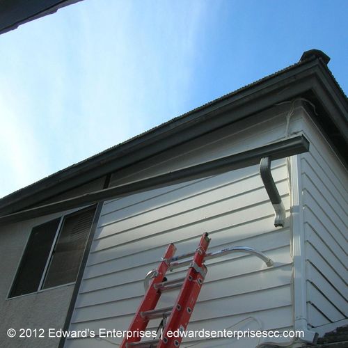 Loose and falling rain gutters need to be secured 