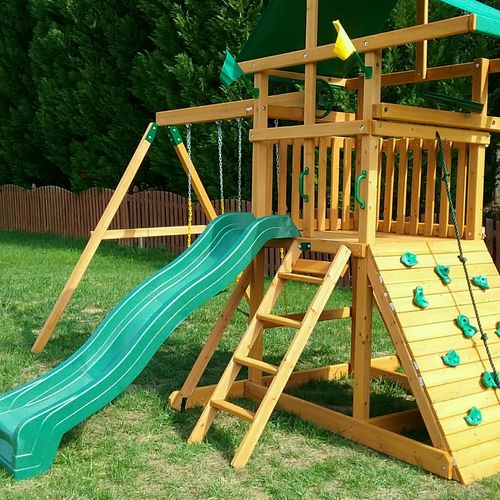 built play-set for a couple and their two children