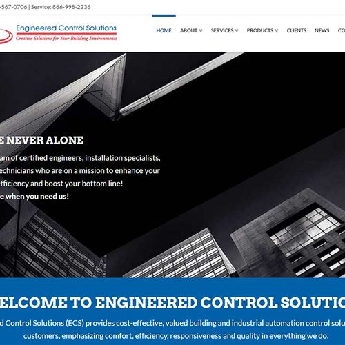 Website design for a building and industrial autom