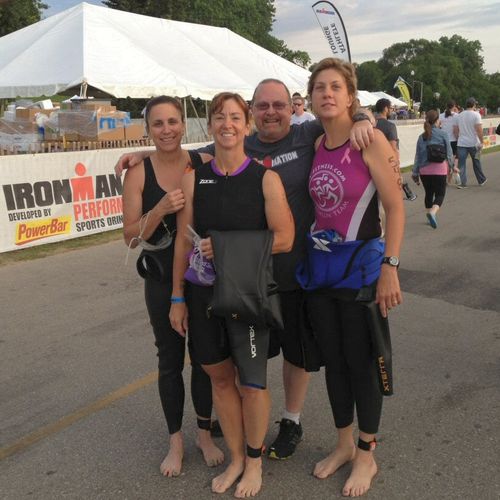 Part of the training group for Ironman Racine 70.3