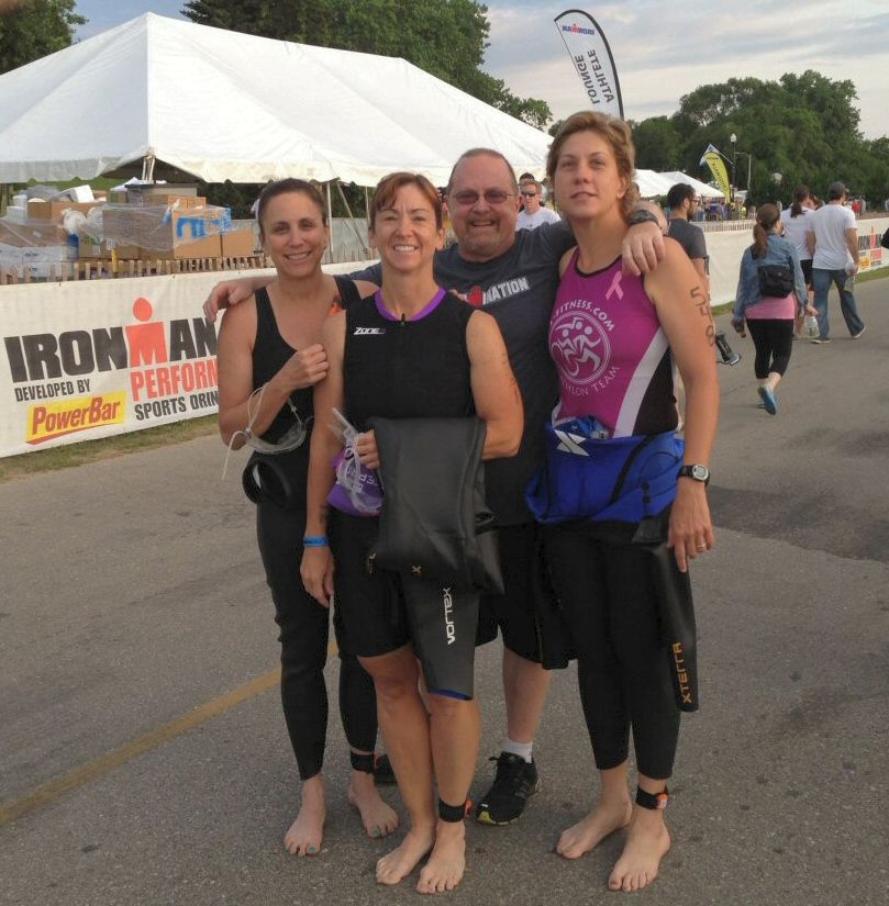 Part of the training group for Ironman Racine 70.3