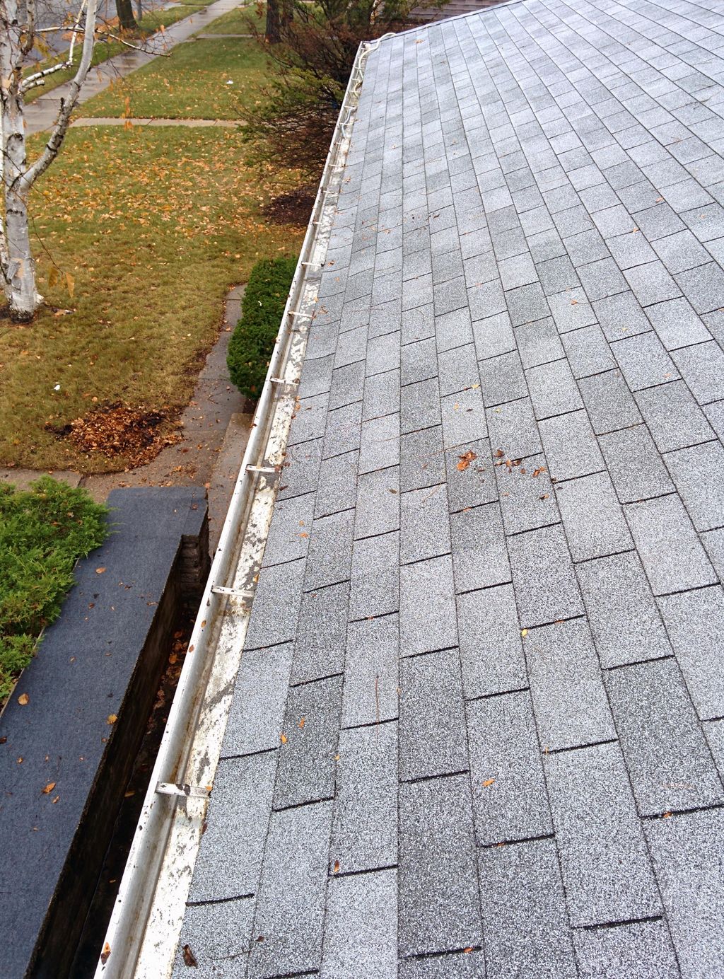 Gutter cleaning after
