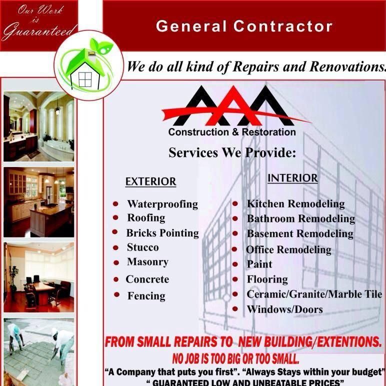 AAA Construction and Restoration, Inc.