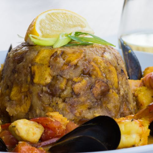 Our version of seafood mofongo, a Puerto Rican fav