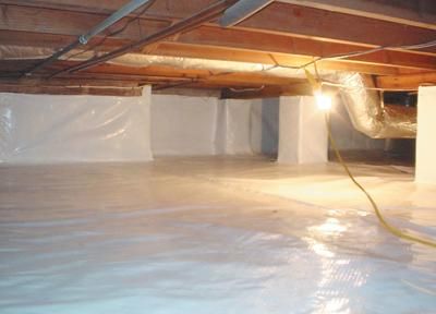 Finished Crawl space. Air sealed and Insulated. Wa