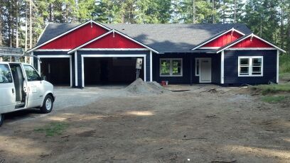 This photo is of a brand new home we painted that 