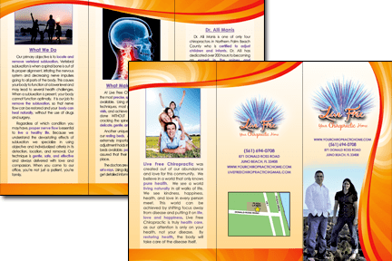 Chiropractic Brochure designed for a client