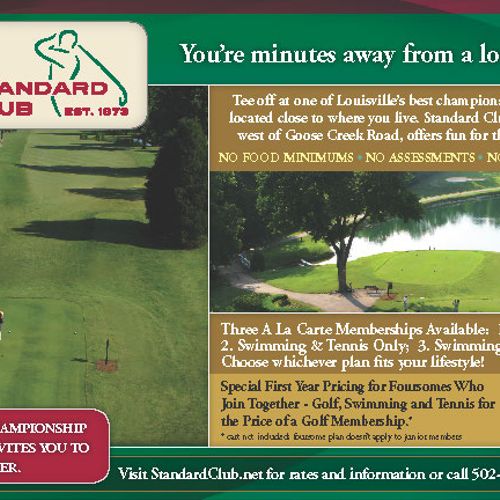 Postcard and Logo for Standard Club