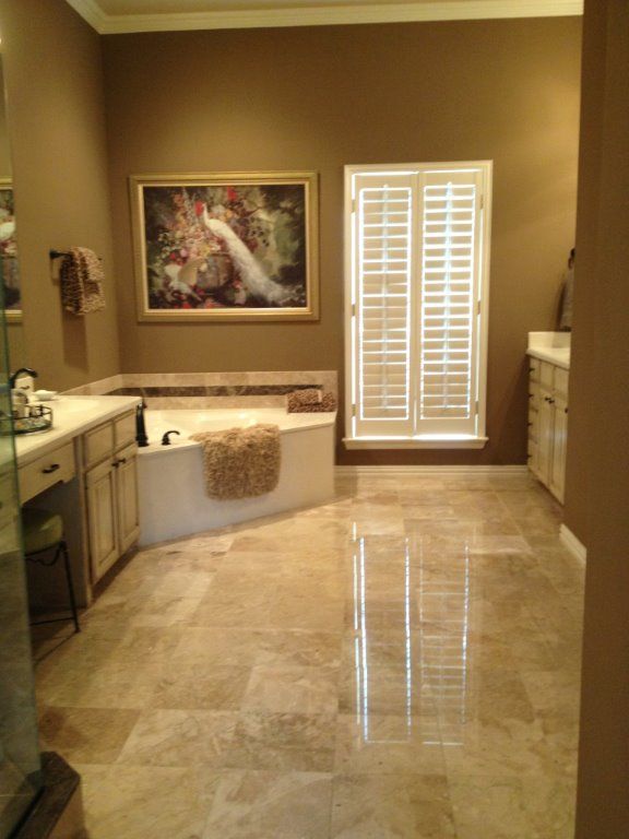 bathroom that was remodeled.  Marble installed on 