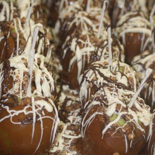 Caramel and Chocolate Dipped Apples