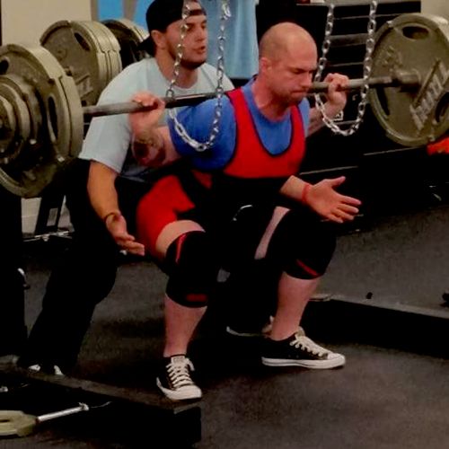 This is me during my first Powerlifting meet. Squa
