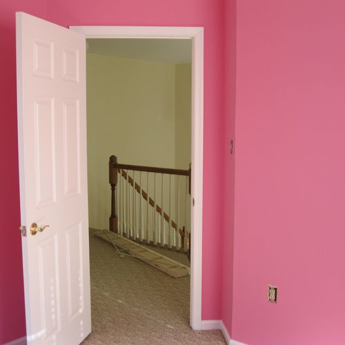 Shocking pink room for someones daughter
