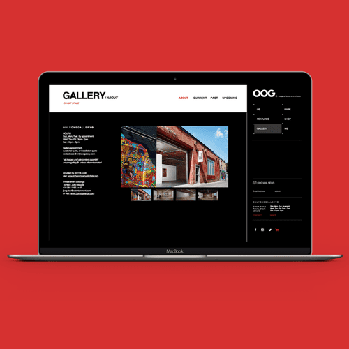 Designed a new website for OnlyOneGallery