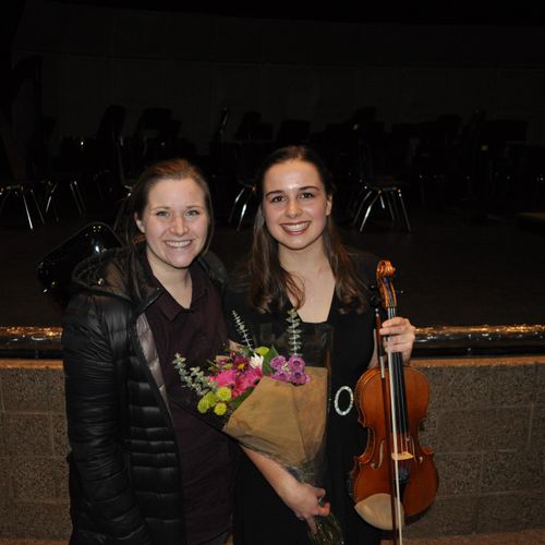 With Ruth (age 16) after she won the concerto comp