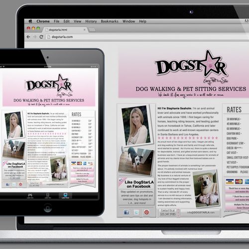 Web Based Placecard Design for Dogstar LA, A uniqu