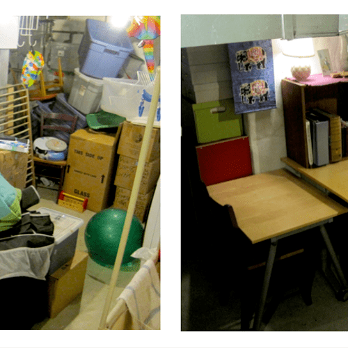 Basement office, before and after!