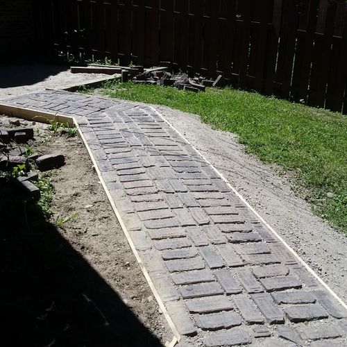 after brick walkway