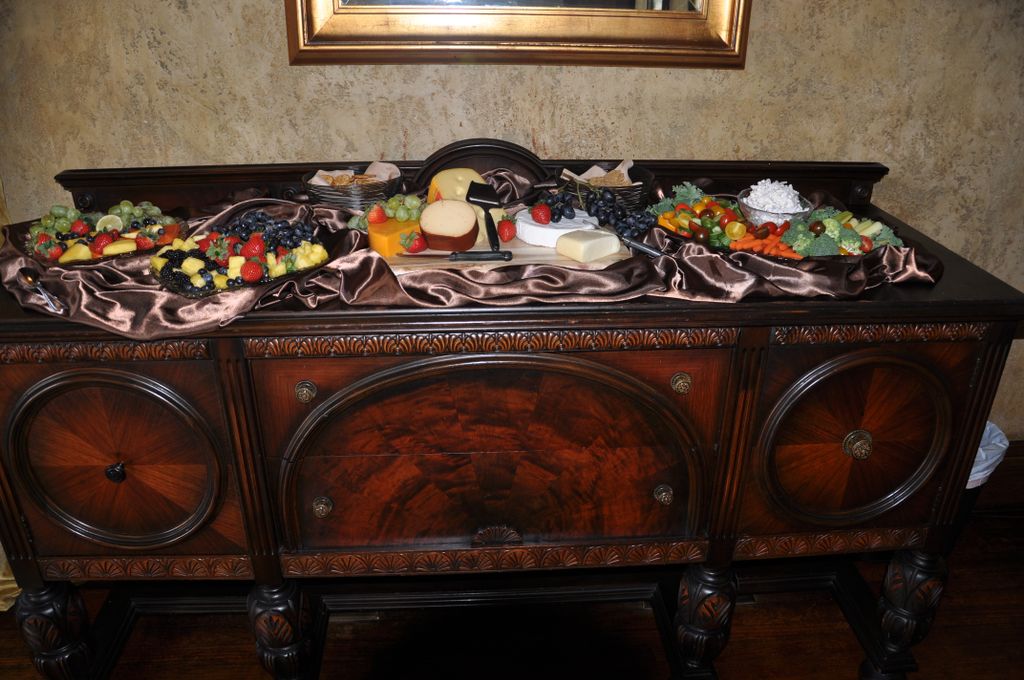 Fruit tray, cheese display and vegetable tray for 