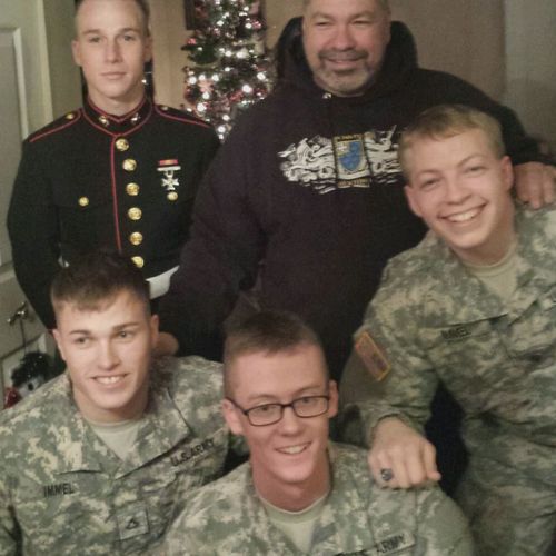 Me with my sons who are all in the military, i was