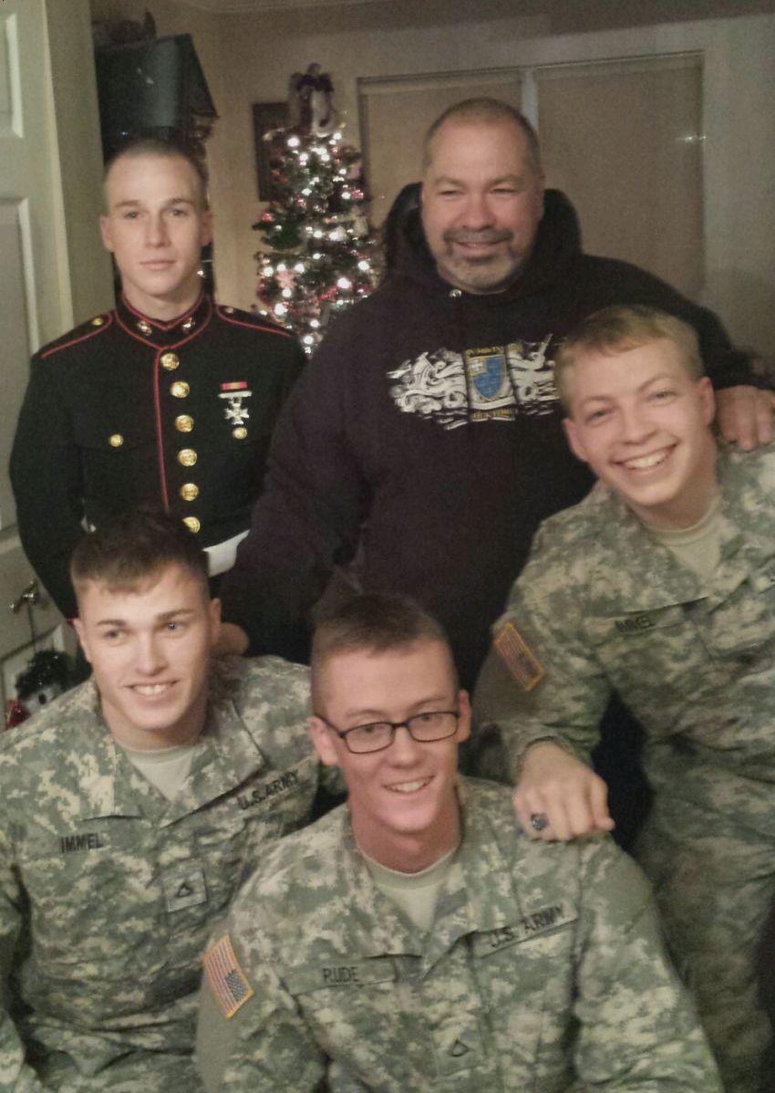 Me with my sons who are all in the military, i was