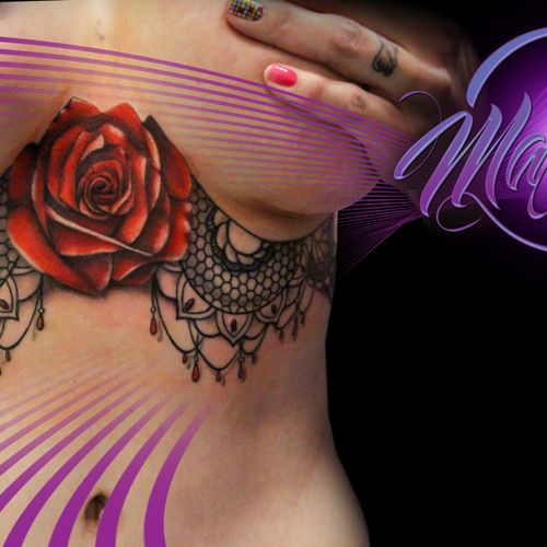 Under Breast tattoo