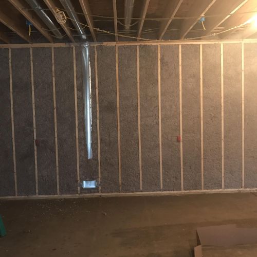 2x4 wall for finished basement