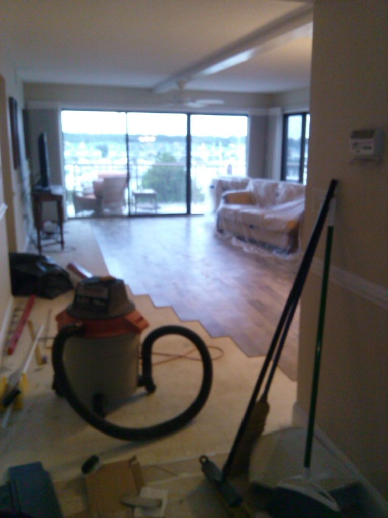 Inter-locking, floating Vinyl Planks