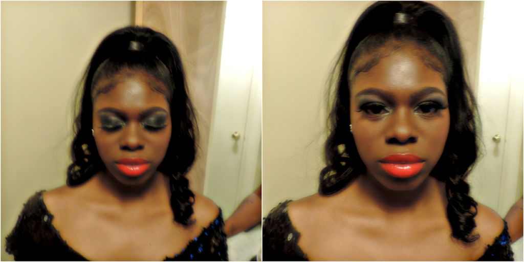 Smokey eye with a red lip
for prom
