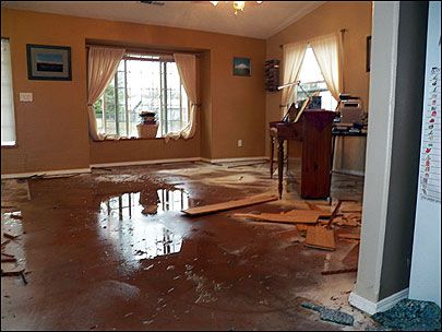 House flooded within minutes.