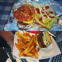 Bacon Burgers and hand cut fries