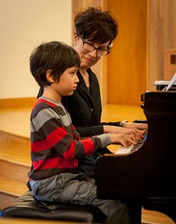 Duet at the holiday recital.
