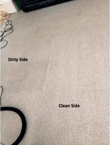 Clean vs. Dirty on berber carpet