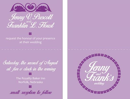 folding wedding invitation