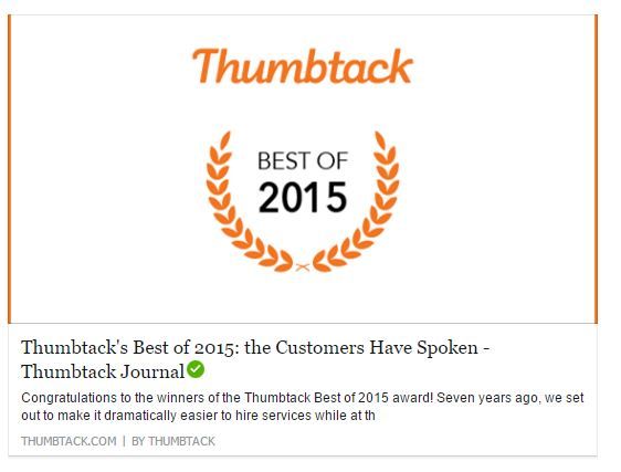 Thumbtack Award Best of 2015