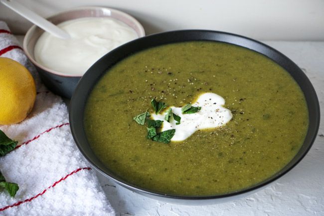 Minted Zucchini Soup with Bulgarian Yogurt
