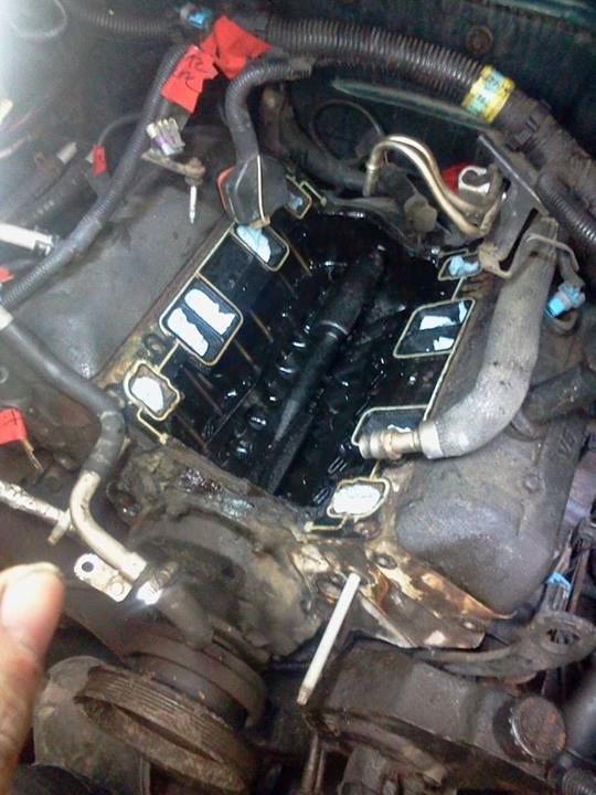 Lower intake manifold gasket on a GM 4.3L V6