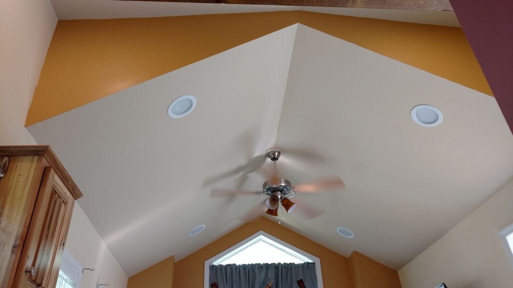 Tiny home accent walls seemed to stretch the livin