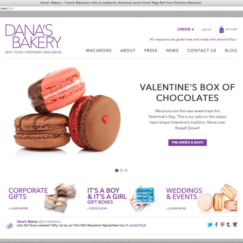 Dana's Bakery - E-Commerce Website for Online Maca