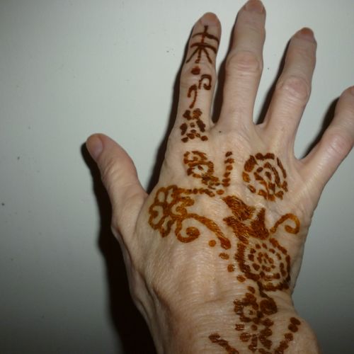 Henna is used as decoration in many eastern countr