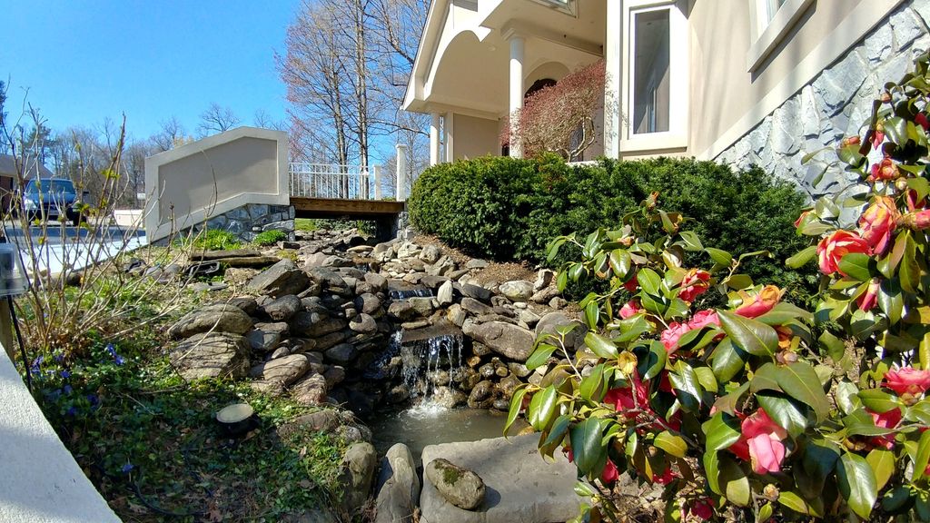 Water feature after repair