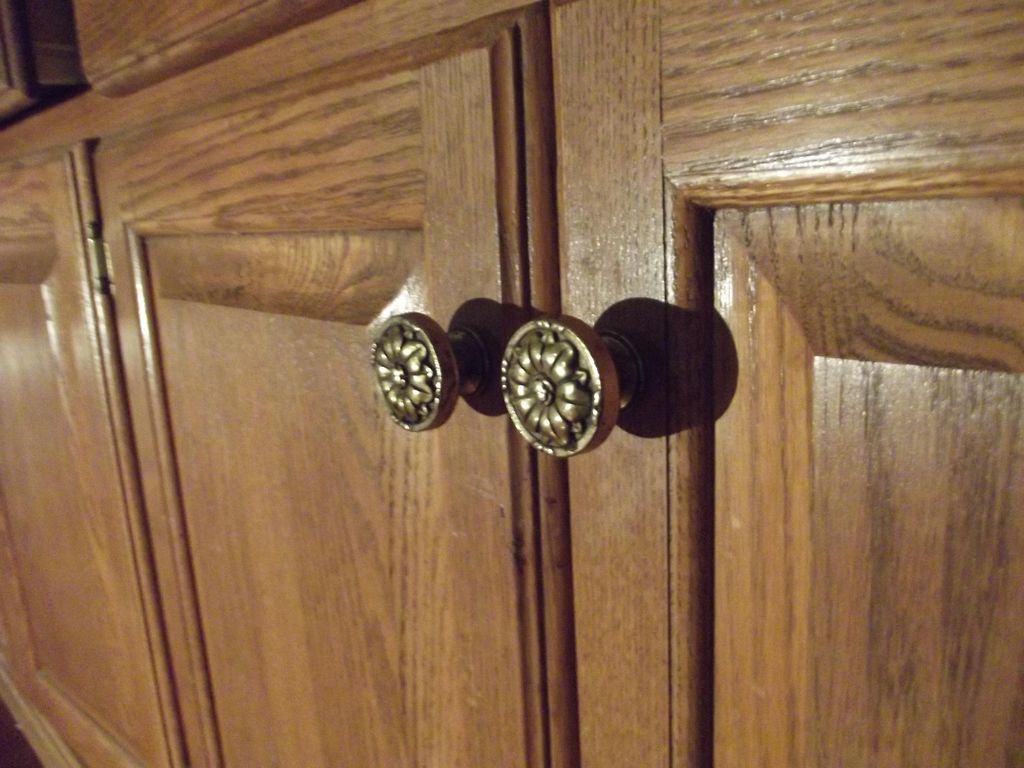 Handmade cabinet doors to a hutch.