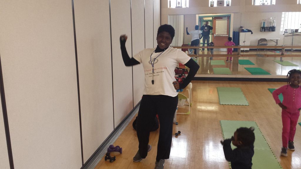 Valerie Dumas, group trainer at on of the sessions