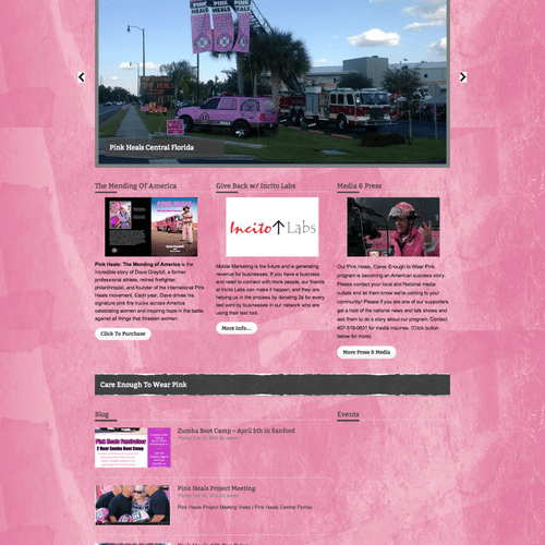 Our National Charity: Pink Heals CFL. Live at: Pin