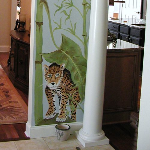 Leopard of Jungle mural