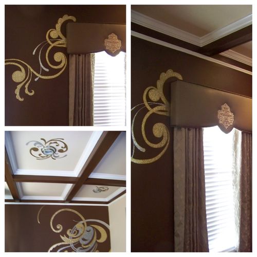 Wall, ceiling, and wall  designs