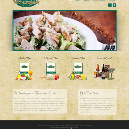 This is a restaurant web design project for Michel