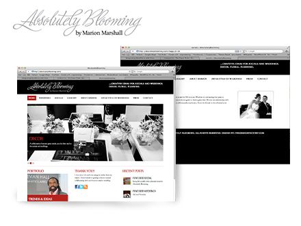 AbsloutelyBlooming was a web design project in whi